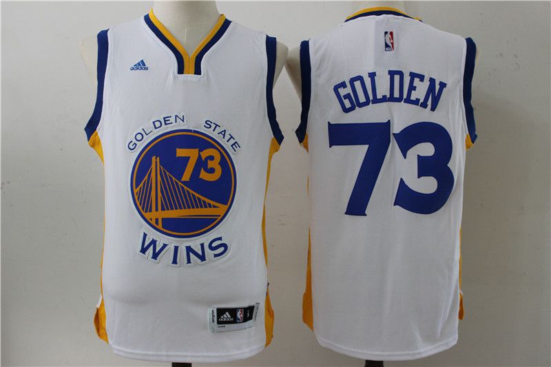Men Golden State Warriors 73 Golden White Adidas NBA Jerseys
